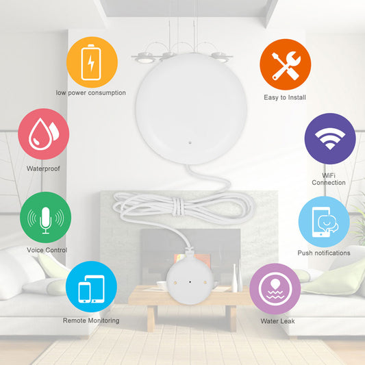Denhip Smart Flood Sensor - WiFi Water Flood Sensor - WFS-01